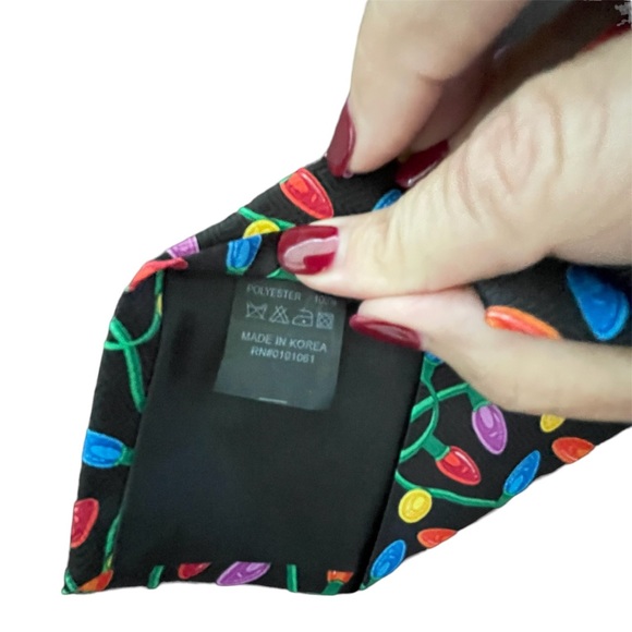 Colorful Holiday Light Strand Tie - Picture 2 of 2